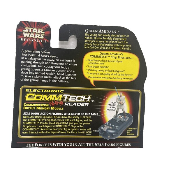 Star Wars QUEEN AMIDALA Naboo Action Figure Episode 1 CommTech Chip TPM Padme - Picture 9 of 10